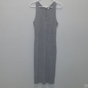Gap XS ribbed gray long tank dress